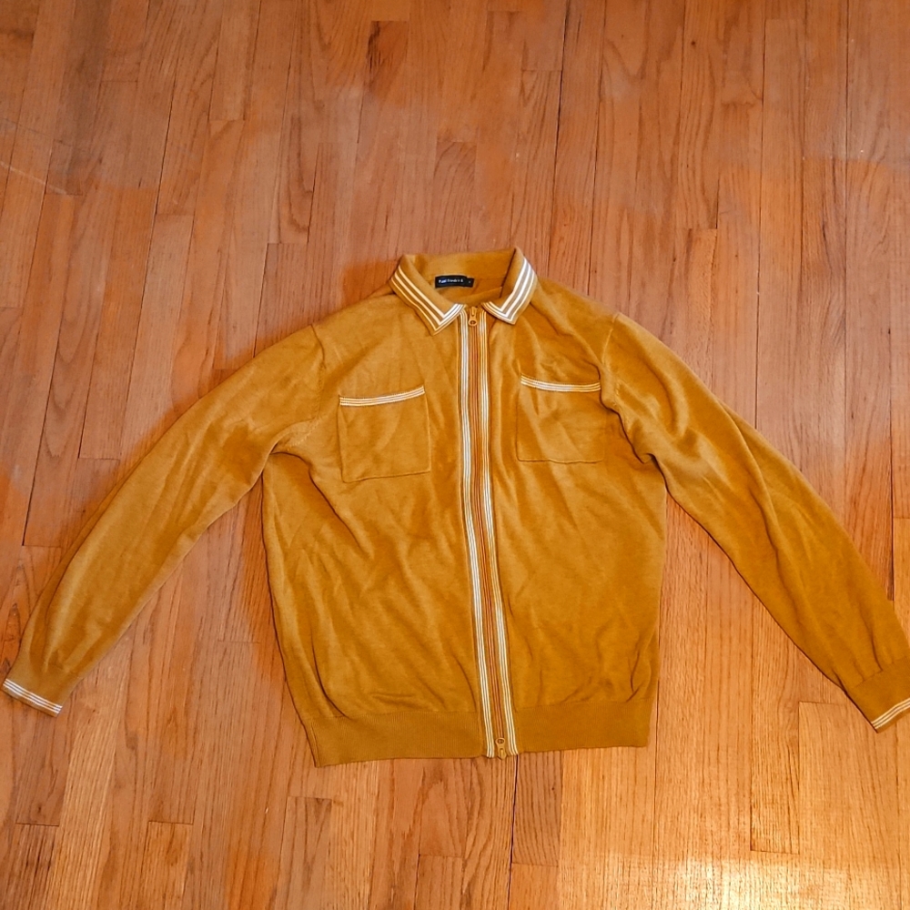 Paul Fredrick Men's Cotton Zip-Up Sweater M